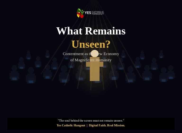 What Remains Unseen? Contentment as the New Economy of Magnificent Humanity